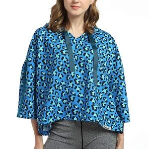 Catalonia Crop Top Blue Hoodie Camouflage One Size